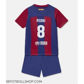 Billiga Barcelona Pedri Gonzalez #8 Barnkläder Hemma fotbollskläder till baby 2023-24 Kortärmad (+ Korta byxor)